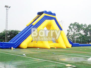 पीले / नीले विशालकाय वाणिज्यिक Inflatable स्लाइड / वयस्क Inflatable स्लाइड