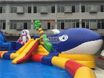 ग्रीष्मकालीन तीव्र Inflatable जल पार्क, मगरमच्छ द्वीप Inflatable जल स्लाइड