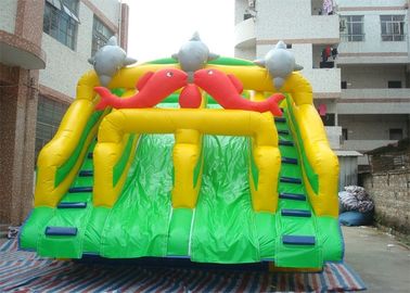 वयस्कों के लिए मछली डबल चढ़ाई सीढ़ी वाणिज्यिक Inflatable स्लाइड