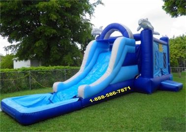 मिनी पिछवाड़े Inflatable जल स्लाइड / मनोरंजन पार्क जल स्लाइड और बाउंसर